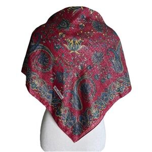 Vintage Jim Renoir Ladies Scarf 100%‎ Polyester Made In Italy 30" By 30"